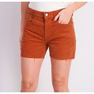 GAP Vintage Corduroy Shorts Women 26/2 NWT Orange Brown Copper Stretch Cord High